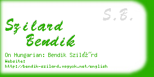 szilard bendik business card